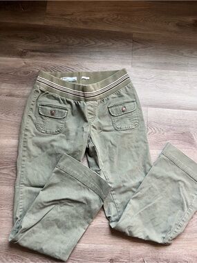 Old Navy Maternity Olive Green Stretch Utility Cargo Pants Size Medium